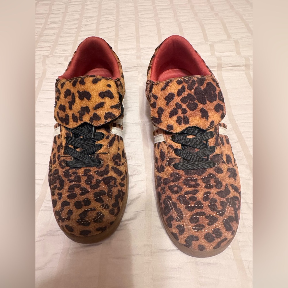Leopard Print Sneakers with Black Laces